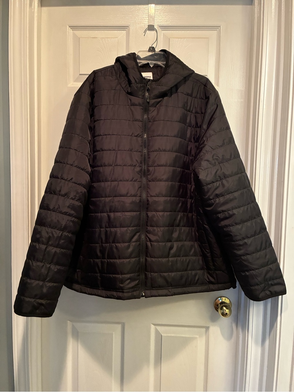 Sonoma Black Quilted Hooded Puffer Jacket - Men’s